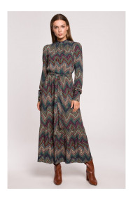 S291 Maxi dress in aztec print - model 2