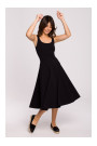 B218 Fit and flare sleeveless dress - black