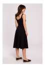 B218 Fit and flare sleeveless dress - black