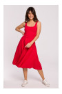 B218 Fit and flare sleeveless dress - red
