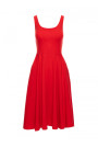 B218 Fit and flare sleeveless dress - red