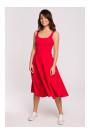 B218 Fit and flare sleeveless dress - red