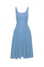 B218 Fit and flare sleeveless dress - blue