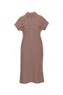 B222 Safari dress with flap pockets - cocoa