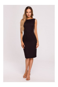 M667 Shaeth dress with decorative chain in the back - black