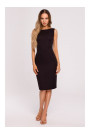M667 Shaeth dress with decorative chain in the back - black