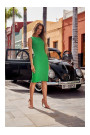 M667 Shaeth dress with decorative chain in the back - green