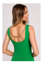 M667 Shaeth dress with decorative chain in the back - green