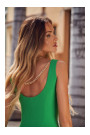 M667 Shaeth dress with decorative chain in the back - green