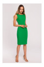M667 Shaeth dress with decorative chain in the back - green