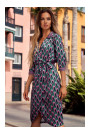 M668 Wrap dress with print - model 1