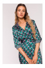 M668 Wrap dress with print - model 1