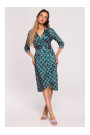 M668 Wrap dress with print - model 1