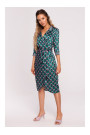 M668 Wrap dress with print - model 1