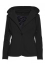 M691 Hooded blazer with single button - black