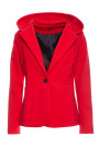 M691 Hooded blazer with single button - red