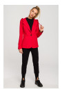 M691 Hooded blazer with single button - red