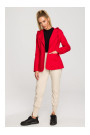 M691 Hooded blazer with single button - red