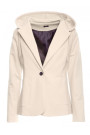 M691 Hooded blazer with single button - sandy