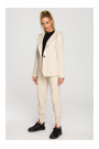 M691 Hooded blazer with single button - sandy
