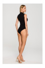 M697 High neck sleeveless bodysuit - black