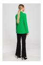 M701 Svīteris ar vienu pogu un asimetriskām kabatām - zaļš