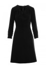 S325 Pieguļoša kleita ar kakla izgriezumu - melna