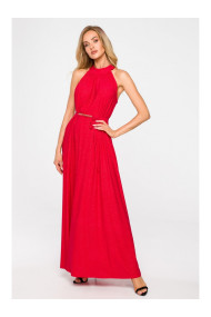 M721 Maksi kleita ar izgriezumu - sarkana