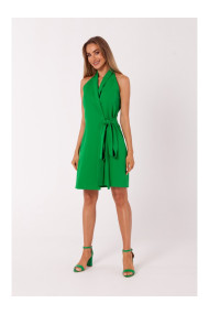 M747 Žaketes kleita ar kaklasaiti - zaļa