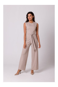 B256 Kombinezons bez piedurknēm ar kabatām - bēšs