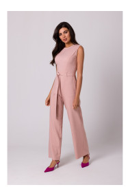 B256 Kombinezons bez piedurknēm ar kabatām - rozā krāsā
