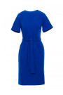 B263 Kokvilnas kleita ar pārlīmētām kabatām - karaliski zila