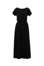 B264 Maksi kleita ar elastīgu vidukli - melna