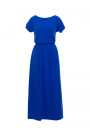B264 Maksi kleita ar elastīgu vidukli - karaliski zila