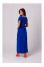B264 Maksi kleita ar elastīgu vidukli - karaliski zila