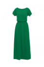 B264 Maksi kleita ar elastīgu jostasvietu - zaļa