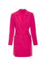 M749 Žaketes kleita ar jostu - rozā krāsā