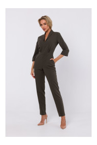 M751 Jumpsuit ar šalles apkakli - haki krāsā