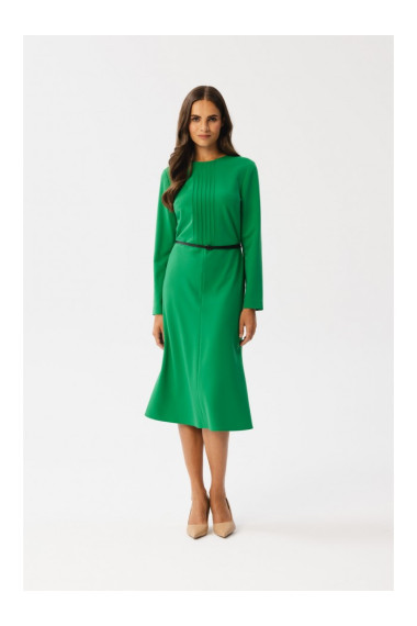 S347 Kleita ar ielaidumiem priekšpusē - zaļa