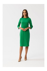 S350 Apmetņa kleita ar šķēlumu priekšpusē - zaļa