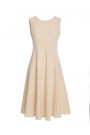 S358 Pieguļoša kleita bez piedurknēm - smilškrāsas krāsā