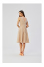 S358 Pieguļoša kleita bez piedurknēm - smilškrāsas krāsā