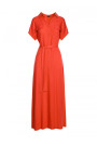S364 Viskozes maxi kreklu kleita - koraļļu krāsas