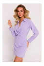 M783 Mini kleita ar apkakli - violeta krāsas