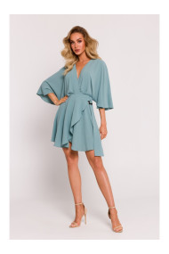 M785 Plakana mini kleita - agaves krāsā