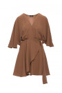 M785 Plankumaina mini kleita - šokolādes krāsā
