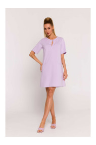 M788 Trapecveida kleita ar priekšējām kabatām - violeta
