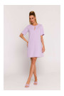 M788 Trapecveida kleita ar priekšējām kabatām - violeta