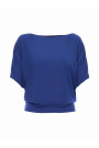 B287 Tops no viskozes ar izgriezumu bez plecu izgriezuma - zils