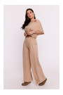 B289 Viskozes bikses ar elastīgu jostu - kapučīno krāsā